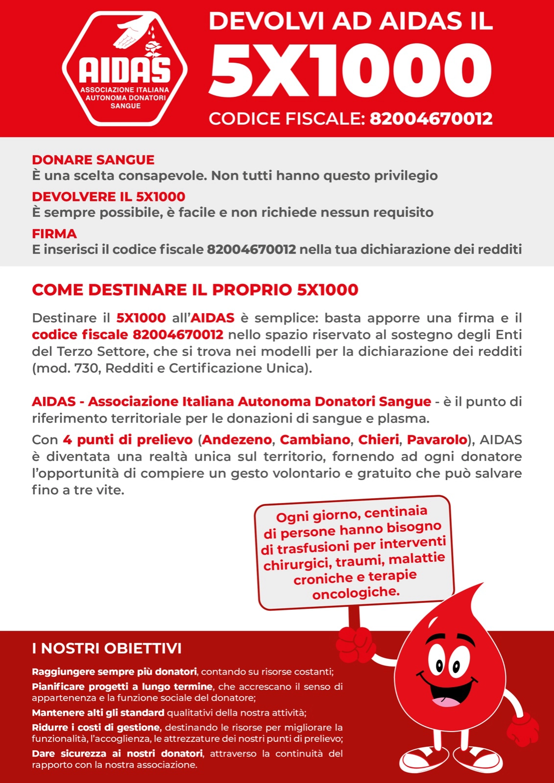 Dona il tuo 5x1000 ad Aidas