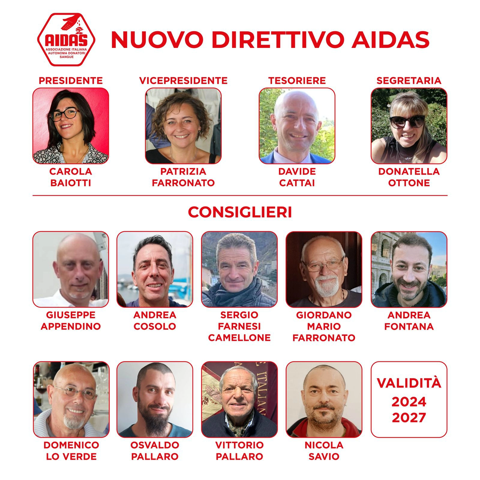 Direttivo Aidas 2024-2027
